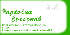 magdolna czesznak business card